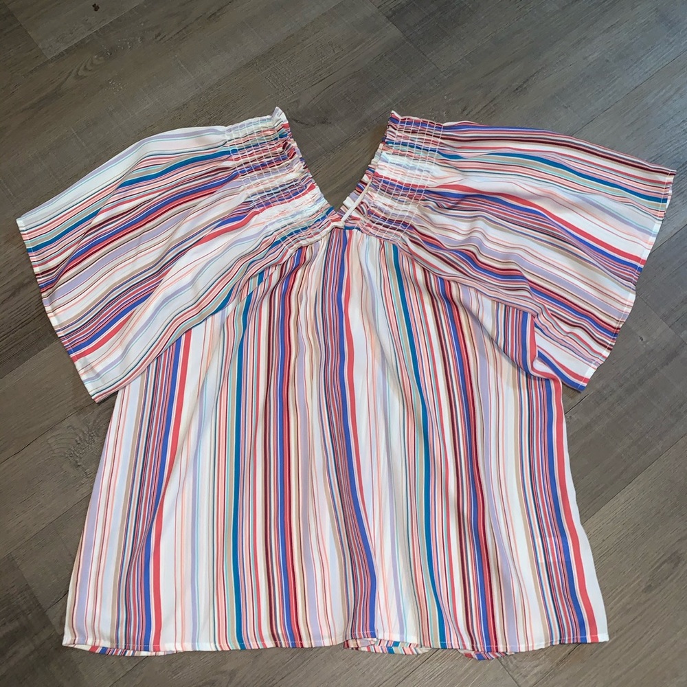 Oddy Smocked Striped Blouse
